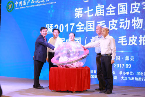 首届中国（蠡县）毛皮拍卖会启动仪式